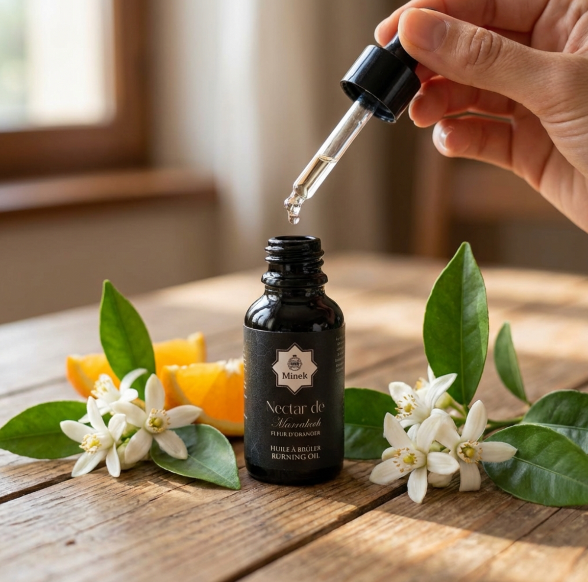 Huile parfumée Mïnek 15ml – Concentré de fragrance d'origine naturelle formulé en laboratoire, double usage brule-parfum et voiture